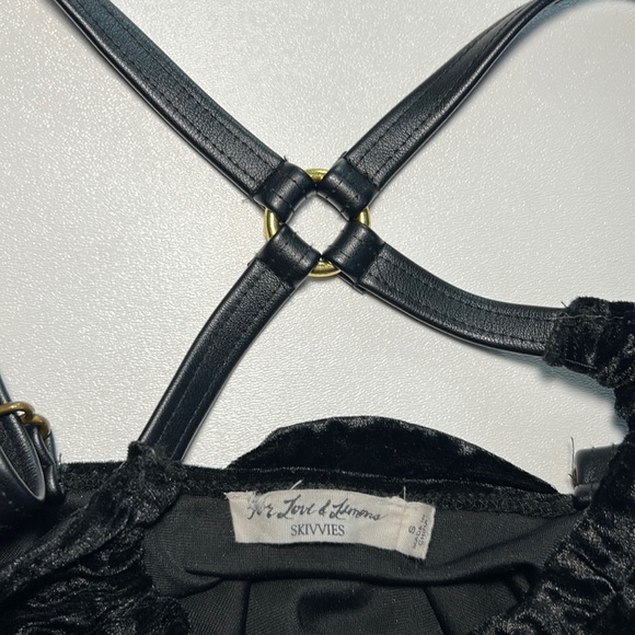 For Love & Lemons Skivvies Lula Bodysuit in Black Women’s Size Small S - Picture 11 of 13